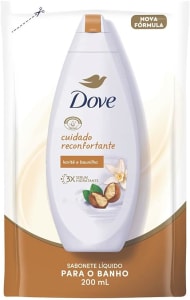 10 Unidades - Sabonete Líquido Dove Nutritivo Karité e Baunilha Nutrium Moisture Cuidado Reconfortante Sachê Refil 200ml