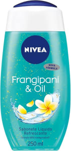 NIVEA Sabonete Líquido Frangipani & Oil 250ml - Fragrância da flor frangipani com pérolas de óleo, sensação de pele macia e hidratada