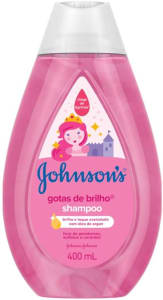 10 Unidades Shampoo Gotas de Brilho Johnson's Baby Rosa 400ml