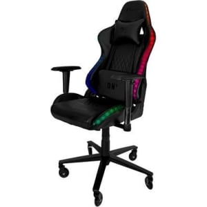 Cadeira Gamer Draxen DN1 até 150 kg RGB Rodas de Silicone Encosto Regulável Almofadas para apoio Preto