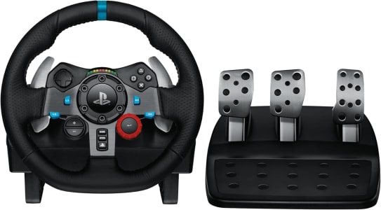 Volante Logitech G29 Driving Force E Pedais Com Force Feedback Para PS5, PS4, PS3 E PC