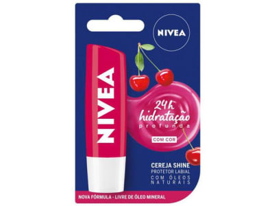 Protetor Labial Nivea Cereja Shine - Hidratação Profunda 4,8g - Magazine Ofertaesperta