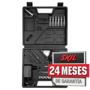 Kit Parafusadeira A Bateria 4,8V Com Luz Led + 51 Acessórios 2248 - Skil