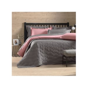 Jogo de Cama Liss Casal 180 Fios Karsten 4 Peças Liso Grafite