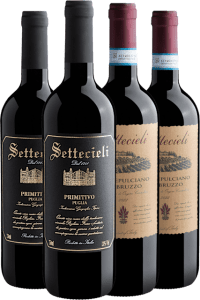 Kit Settecieli | 2 Primitivo + 2 Montepulciano por R$54,90 cada garrafa