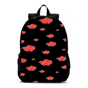 Mochila Infantil Meninos Bolsa Nuvem Akatsuki Escolar Novidade - Preto