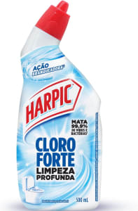 2 Unidades Desinfetante Líquido Harpic Cloro Forte - 500ml