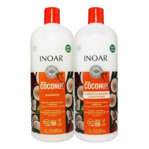 Inoar Kit Shampoo e Condicionador Coconut com Óleo de Coco,2x1L 