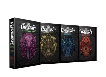 Box Livros H. P. Lovecraft: O Panteão dos Mitos + Pôster + Marcadores - H.P. Lovecraft