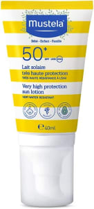 Mustela Solares Protetor Solar Infantil Loção Rosto e Corpo FPS 50+, 40 ml