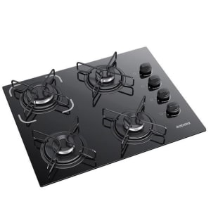 Cooktop 4 Bocas Itatiaia Essencial com Mesa de Vidro Temperado e Acendimento Automático, Bivolt (Preto)