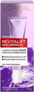 L’oréal Paris Creme Para Área Dos Olhos Anti-idade Revitalift Hialurônico, Cuidado Intenso E Combate Às Olheiras, 15g