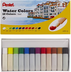  Aquarela Htp Pentel A Base De Água 12 Cores, Pentel, 12 Cores 