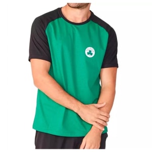 Camisa Masculina NBA Boston Celtics Raglan Preta - Verde