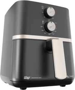 WAP Fritadeira Elétrica Air Fryer com Duplo Revestimento Antiaderente, Aviso Sonoro e Temperatura Ajustável 1500W Assa, Cozinha e Frita WAP AIRFRY Family 4L 220V