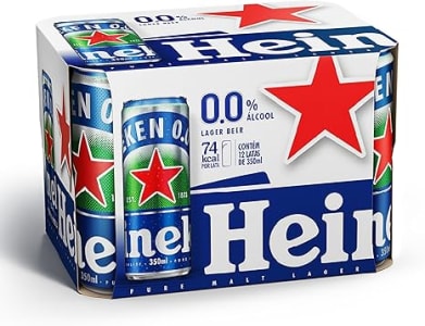 Pack Heineken Cerveja Sem Álcool - 12 latas de 350ml