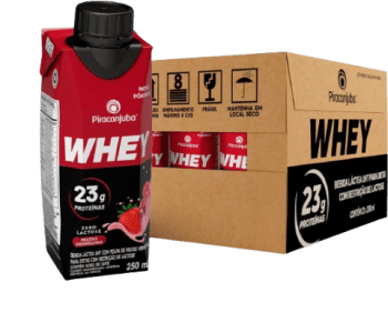 Pack De Whey Zero Lactose Frutas Vermelhas 23g Piracanjuba 250ml – 12 Unidades