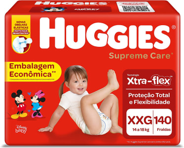 Fralda Huggies Supreme Care XXG - 140 Unidades