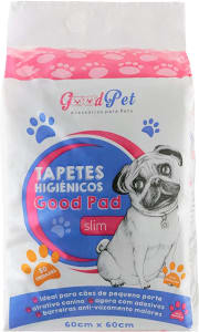 Tapete Higiênico Good Pad para Cães, Good Pet, 60cmx60cm, Pacote de 50