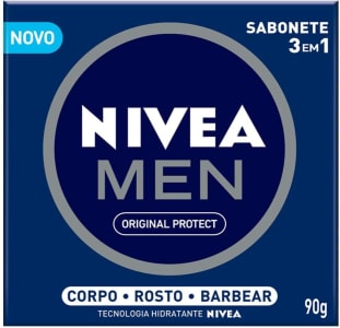 5 Unidades - Nivea Men Sabonete em Barra 3 em 1 Original Protect 90g