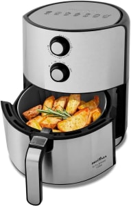 Fritadeira Air Fryer Britânia BFR46PI 4,6L Display Analógico Preto e Inox 1500W 220V