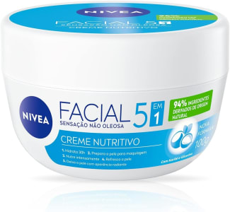 NIVEA Creme Facial Nutritivo 100g - Sua fórmula à base de água, Karité e Vitaminas hidrata por 30h sem deixar a pele oleosa, além de ser um ótimo primer