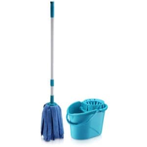 Kit MOP Úmido Microfibra + Balde 12 Litros Super Clean - Brinox