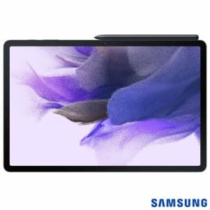 Tablet Samsung Galaxy Tab S7 FE Preto com 12,4", 128GB, 4G, Android 11, Snapdragon 750G - SM7225