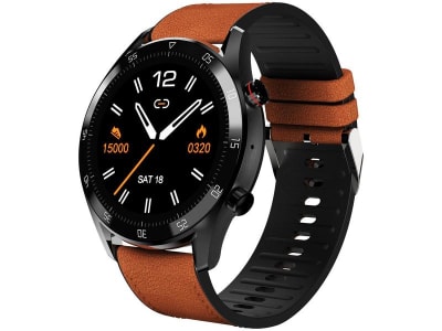 Smartwatch Philco PSW02PM Hit Wear 45mm 1,2 Preto Bluetoo — Cor Pulseira Marrom