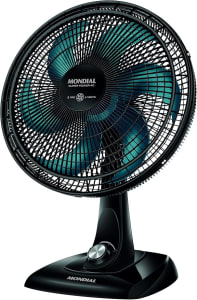 Ventilador de Mesa 40cm Super Power, Mondial, Preto/Azul Petróleo, 140W, 110V - VSP-40-AP