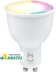 New Lâmpada Inteligente RGB+W - Branco Frio /Quente LED 5W Wi-Fi 400 Lúmens Hi By Geonav