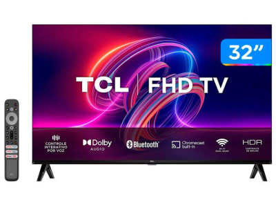 Smart TV 32” Full HD LED TCL 32S5400A Android - Wi-Fi Bluetooth Google Assistente 2 HDMI 1 USB - Tv Led - Magazine 