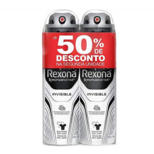 Desodorante Aerosol Rexona Invisible Men 90g 50% Off Na 2ª Unidade 