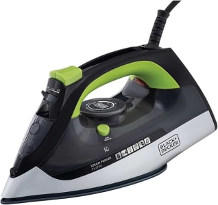 Black Decker Ferro de Passar Roupa, com Vaporizador, Sistema Antigotejamento, Preto, Verde e Branco, Modelo FX2700, 127V