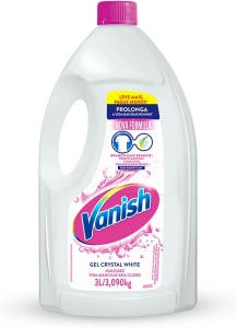 Tira Manchas em Gel Vanish Crystal White 3L para roupas brancas