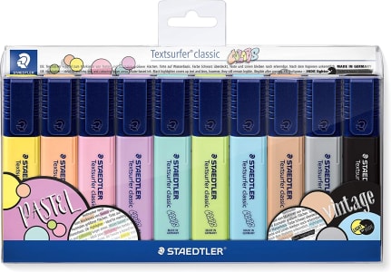 Marcador De Texto, Staedtler, Textsurfer Classic, 10 Cores Pastel