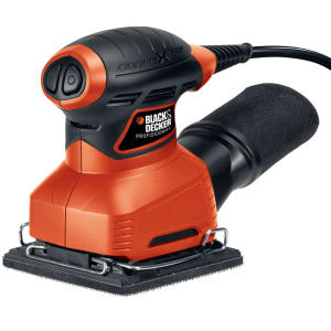 Lixadeira Orbital Black&Decker QS800 com Saco Coletor de Pó 180W - Preto/Vermelho