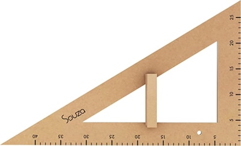 Esquadro Escaleno 60°, Souza & Cia, 2936, MDF