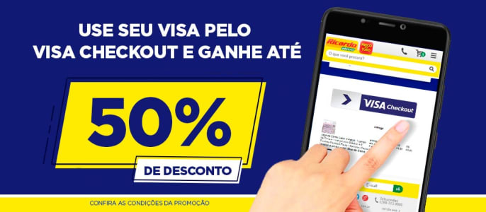 Veja como Comprar com 50% no Ricardo Eletro com Visa Checkout!