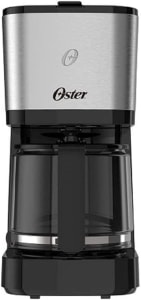 Cafeteira Oster Inox, 1,2L, 110V, Preto/Inox, 750W, OCAF600