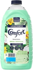 Amaciante de Roupa Diluído Tradicional Brisa Tropical com Toque de Coco Comfort Frasco 1,8L