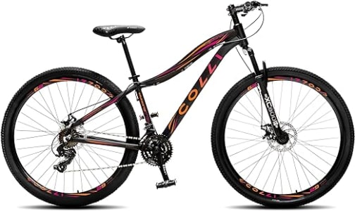 Colli Bike, Eudora em Alumínio Quadro Rebaixado (15,5), Alavancas EZ-FIRE STEF500 SHIMANO, Aro 29 Aero, 36 Raias, Freios a Disco Dianteiro e Traseiro, Câmbio Traseiro SHIMANO TOURNEY TY300 21V