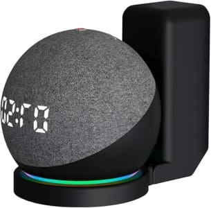 WB Suporte de tomada para Smart Speaker Alexa Echo Dot Amazon 5 e 4 Geração Preto