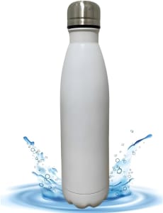 Garrafa De Água Portatil Inox Térmica Squeeze Com Camada Dupla Para Academia Esporte 500 ML Quente Frio UTIMAIS+ (Branco)