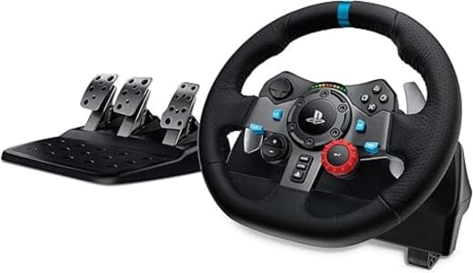 Volante Logitech G29 Driving Force e Pedais com Force Feedback para PS5, PS4, PS3 e PC