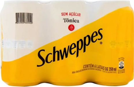 Pack 6 unidades Schweppes Tônica Sem Açúcar - 350ml