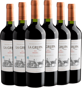 Kit 6 La Grupa Gran Selección Malbec por R$27,90 cada garrafa