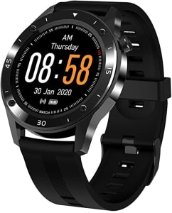 Daseey F22 Smartwatch TFT de 1,54 polegadas com tela sensível ao toque grande, relógio de discagem grande IP67 Rastreador de fitness à prova d'água, r