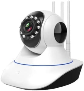 Câmera De Segurança Robô 3 Antenas Wifi 360º - 1080p Visão Noturna