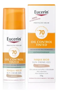 Eucerin Sun Creme Gel Facial Oil Control Tinted Médio Fps 70